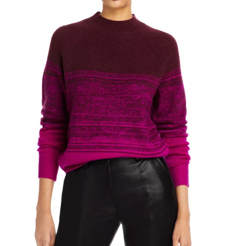 C by Bloomingdale's Cashmere Space Dyed Cashmere Sweater-Bright Magenta-sz M, XL